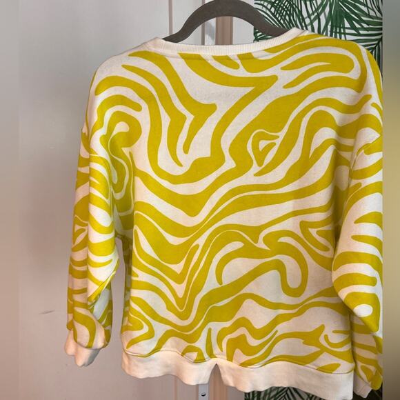 Zara Girls Green and Cream Psychedelic Sweatshirt 13-14 - Picture 5 of 10